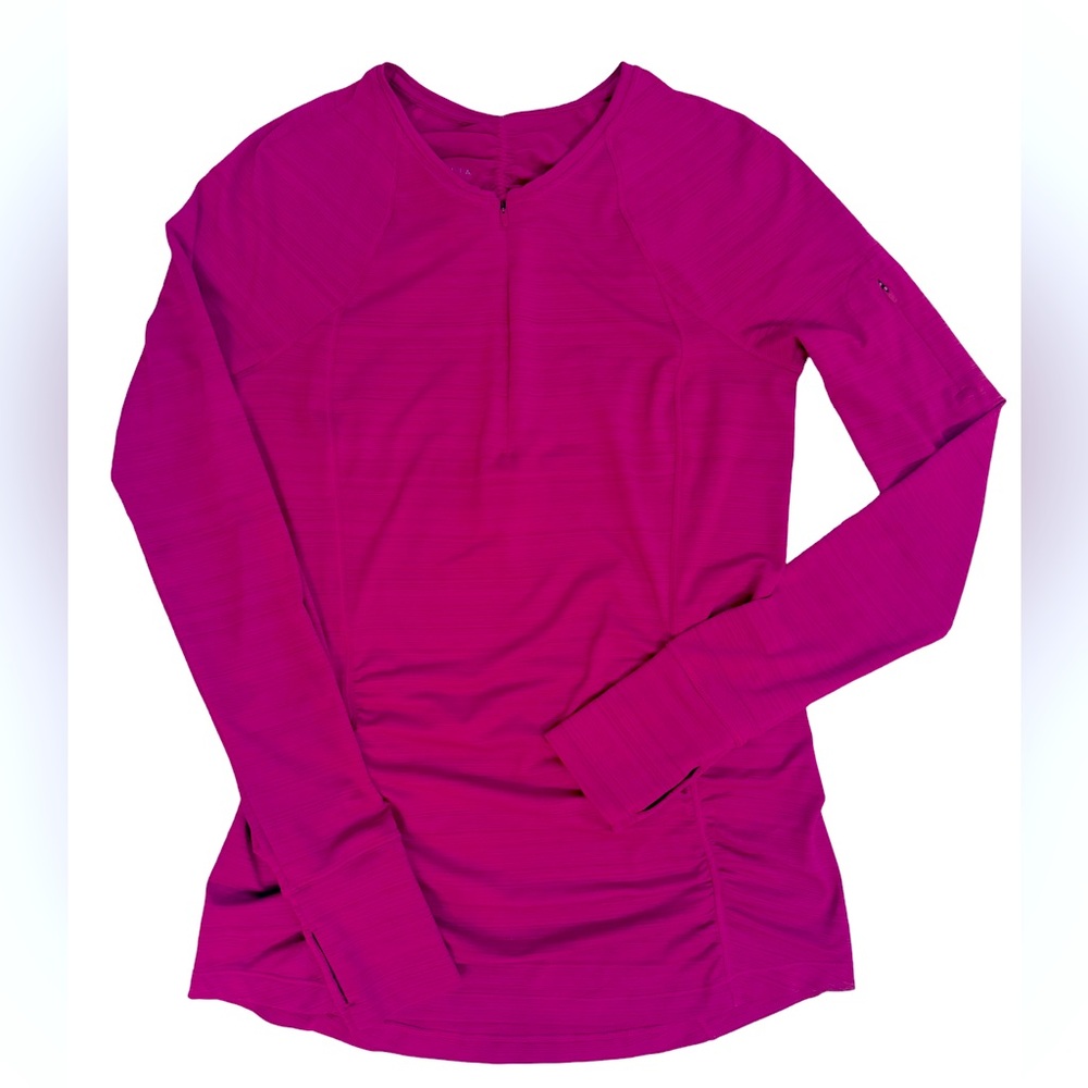 Athleta Rash guard with Thumbholes and back zip pocket size S EUC
